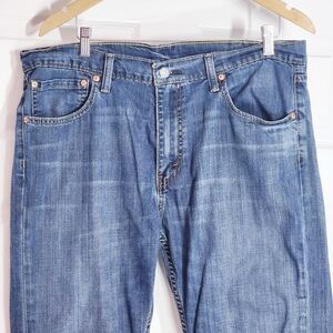 Levis 527 Jeans Mens Size 38 32 Slim Boot Cut Blue Denim 5 Pocket Cotton Casual